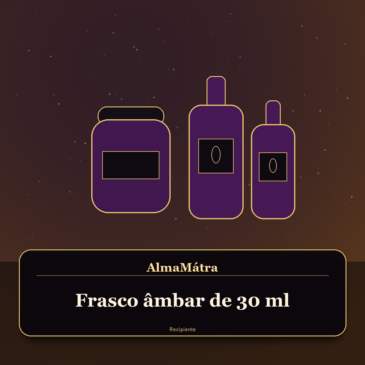 Frasco âmbar de 30 ml