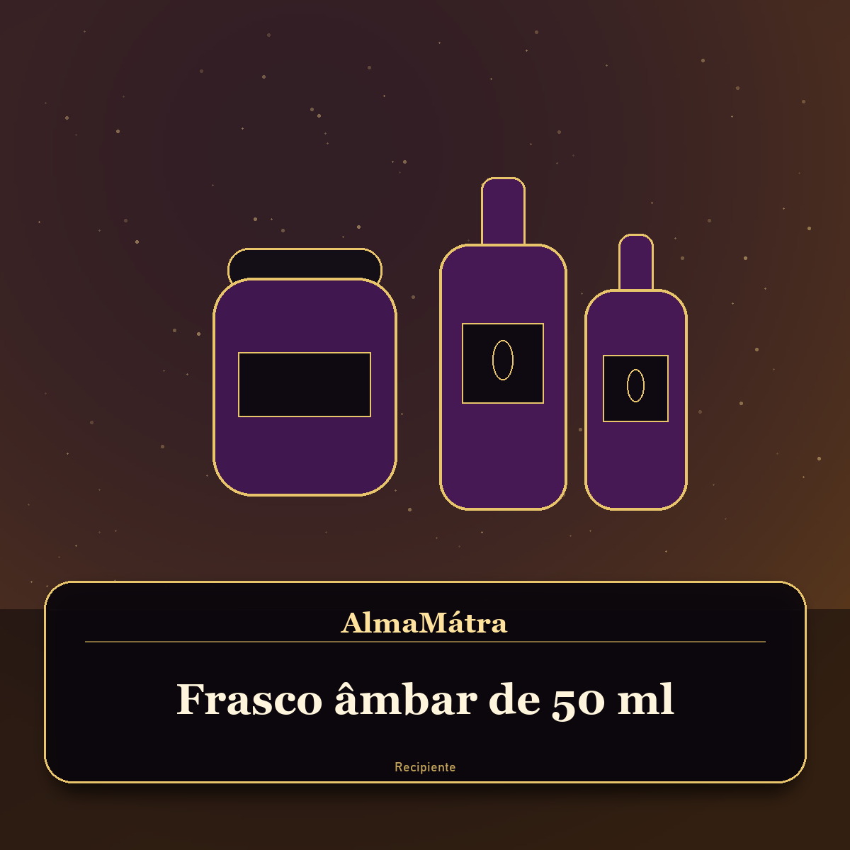 Frasco âmbar de 50 ml