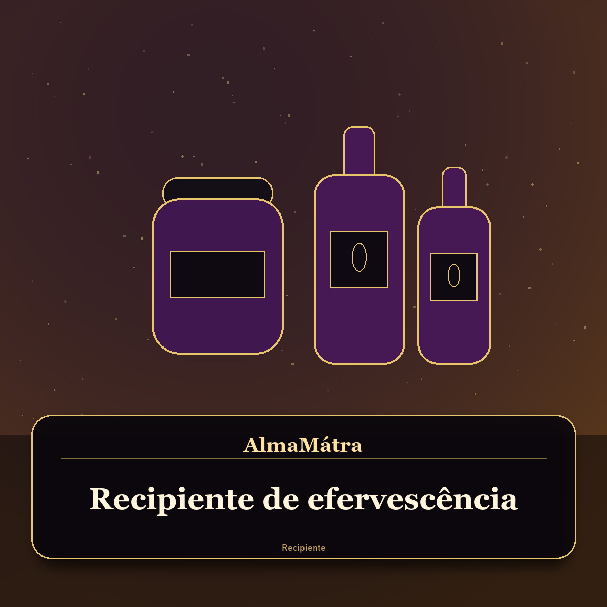 Recipiente de efervescência