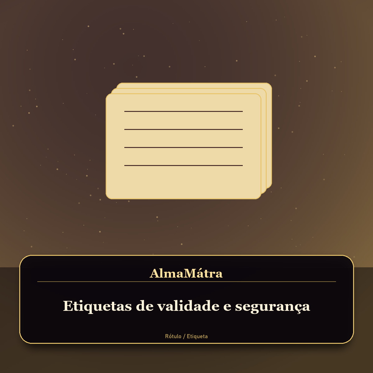 Etiquetas de validade e segurança